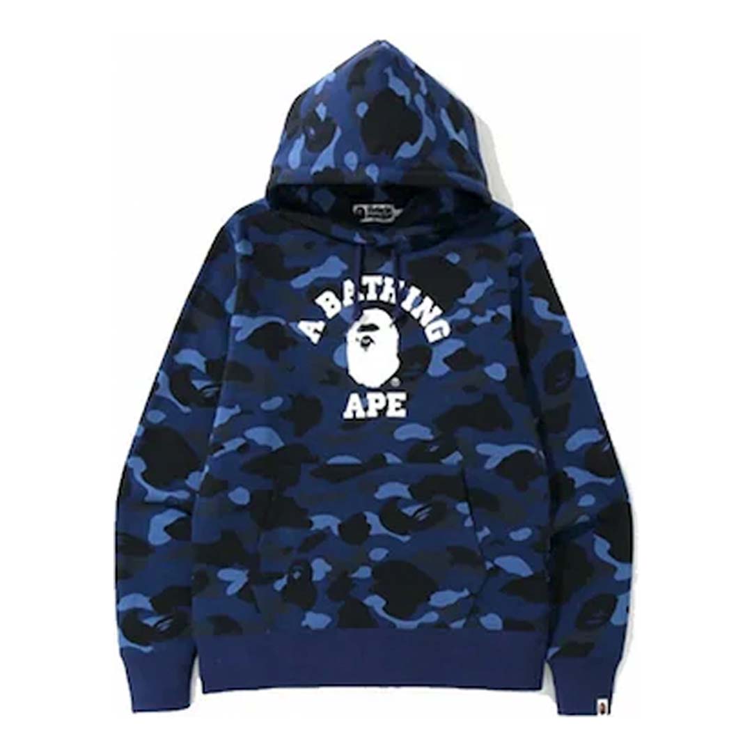 Sui straf Oproepen BAPE Blue Camo College Hoodie 'Blue/Navy' | NWAHYPE