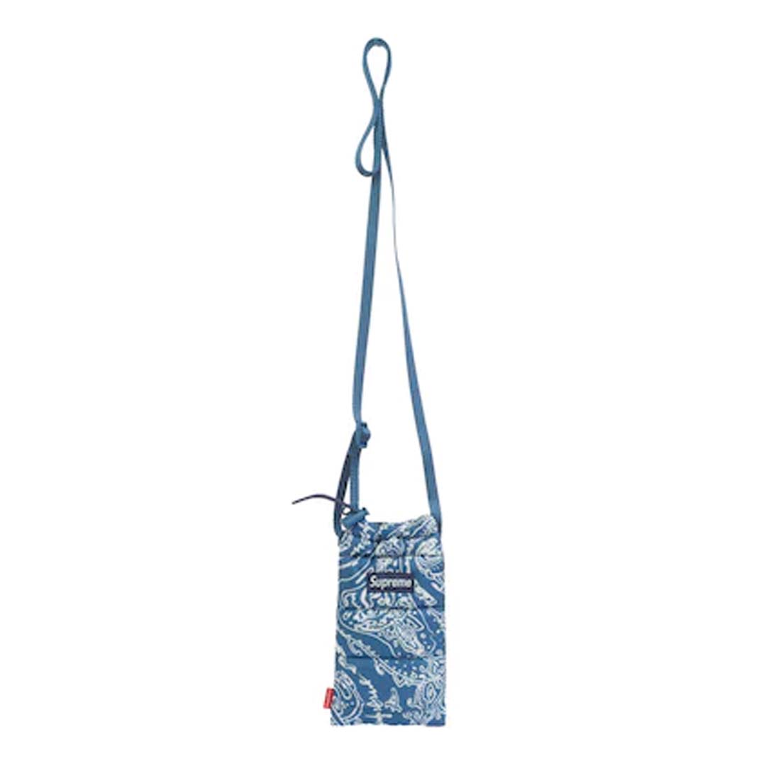 Supreme Puffer Neck Pouch 'Blue Paisley'